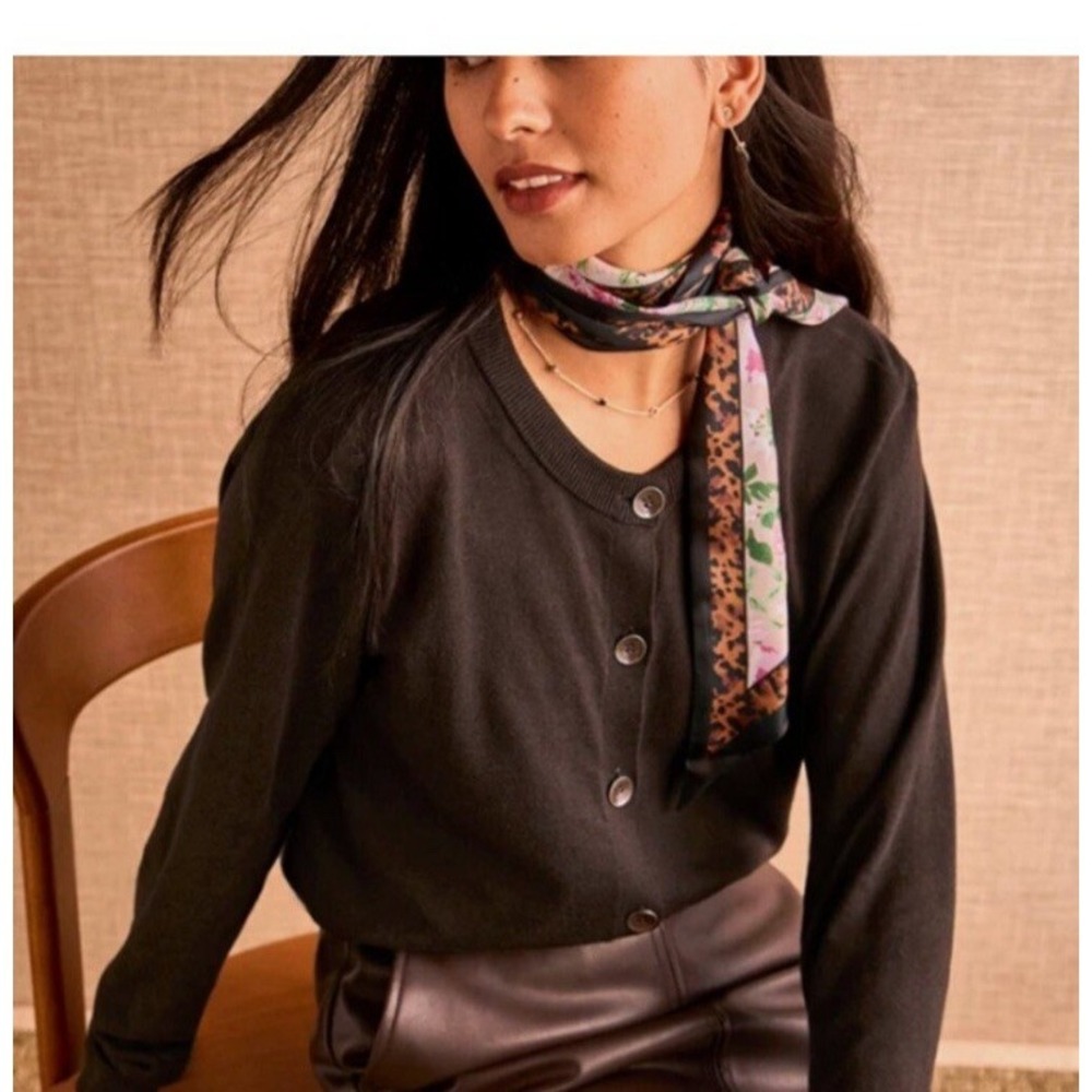 Cabi Sweater Cardigan Women's Mesh Back Brown Size - Picture 2 of 11